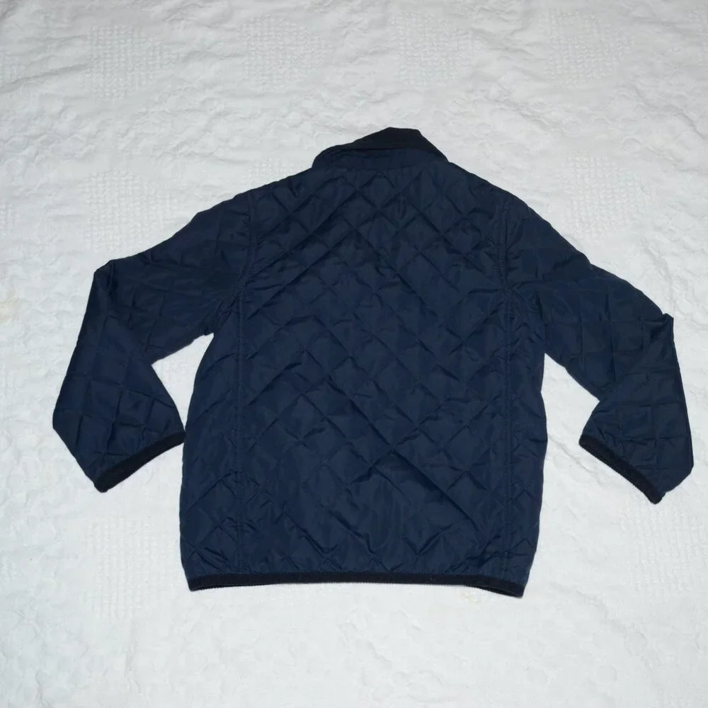 Crewcuts boys quilted barn jacket, navy blue, size 4-5 - Picture 5 of 6